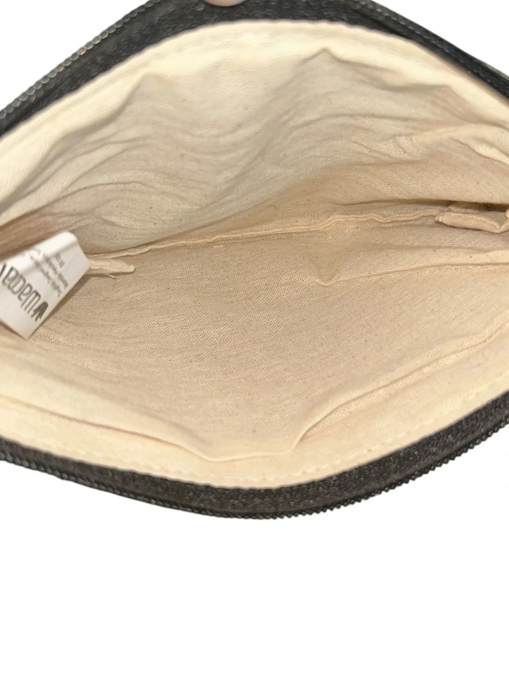 Wacoal Jute & Cotton Double Strap Tote With Matching Wristlet Pouch in Tan with